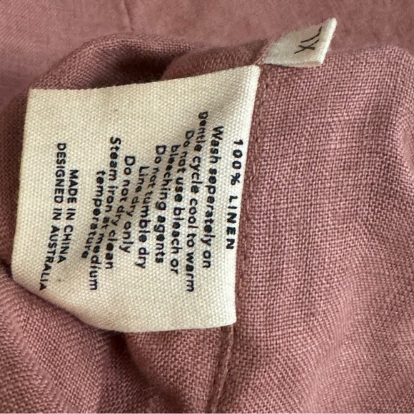 SOLD - THE 04 SET Deiji Studios Smoke Pink XL 100% linen - Picture 13 of 16